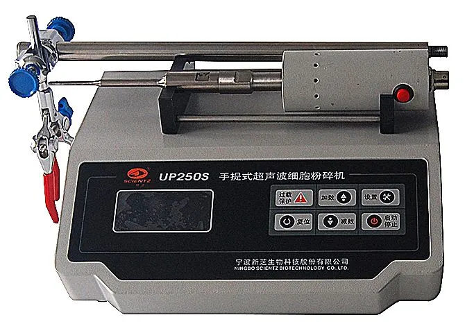 Arddangos LCD Homogenizer Ultrasonic Cludadwy